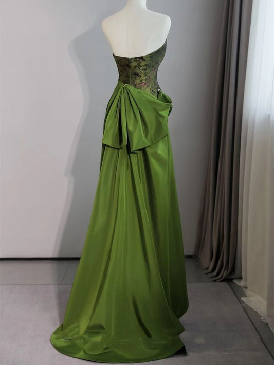 Exquisite A Line Sweetheart Embroidery Sheath Long Prom Dress,Evening Dress GG600