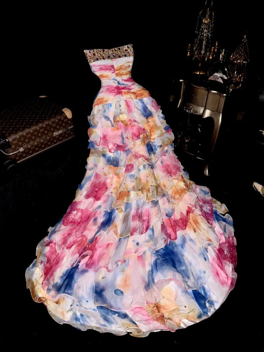 Enchanting Sweetheart Neck Homecoming Dress Beading Ruffles A-Line Birthday Dress GG6110