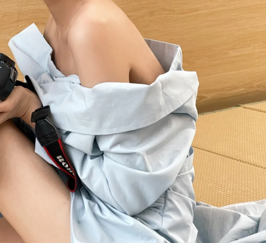 Attractive Off-Shoulder Blue Prom Dress Long Sleeve Slit Mermaid Formal Dress GG6810