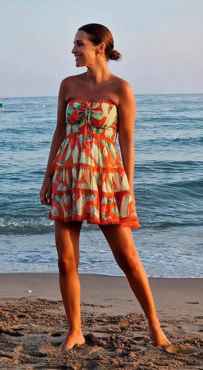 Chic A Line Halter Spaghetti Straps Chiffon Printing Short Prom Dress,Homecoming Dress,Evening Dress GG1070