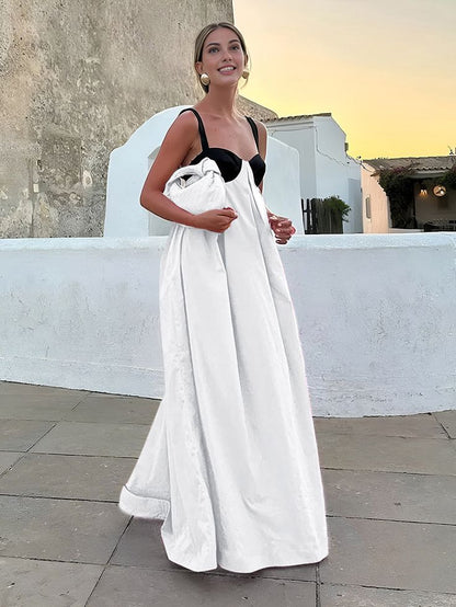 Lovely A Line Sweetheart Satin Long Prom Dress,Evening Dress GG1164