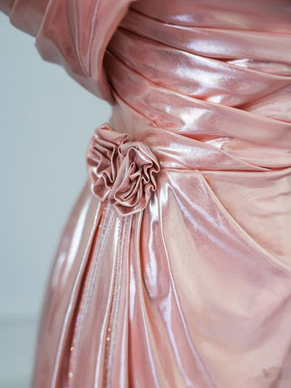 Pretty A Line Off The Shoulder Satin Long Prom Dress,Evening Dress GG1519