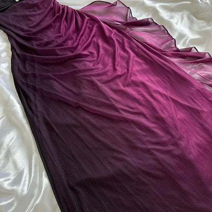 Pretty Mermaid Sweetheart Chiffon Beaded Pleated Long Prom Dress,Evening Dress GG1646