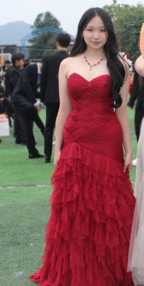 Classy Mermaid Strapless Tulle Long Prom Dress, Party Dress, Evening Dress GG2592