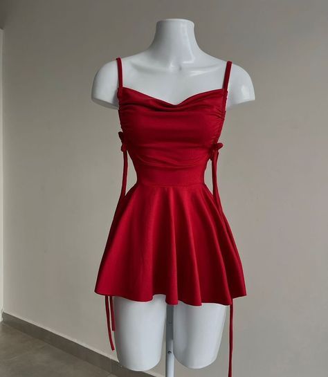 Red A Line Spaghetti Straps Satin Short Prom Dress,Homecoming Dress,Birthday Dress GG3138