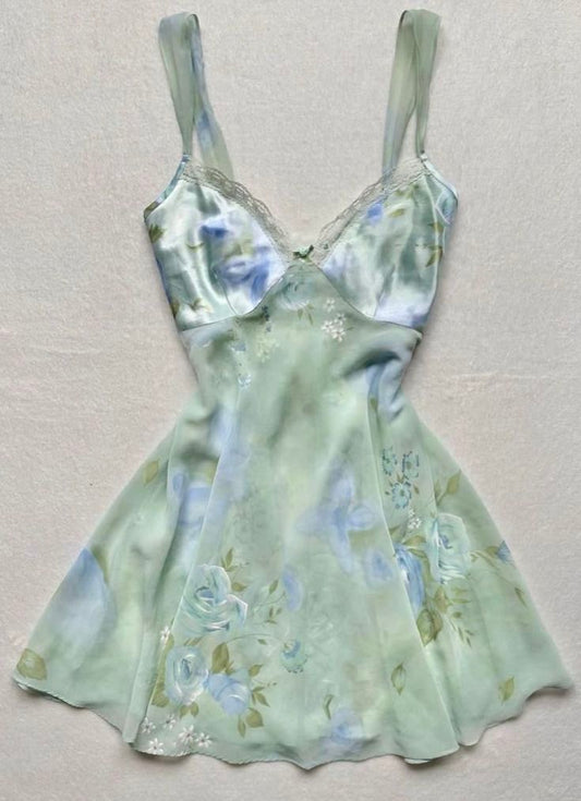 Pretty A Line Spaghetti Straps Satin Chiffon Floral Short Prom Dress,Homecoming Dress,Birthday Dress GG3269