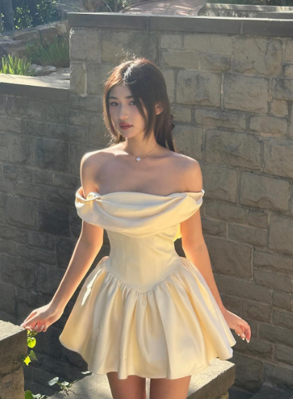 Cute A Line Off The Shoulder Satin Short Prom Dress,Homecoming Dress,Birthday Dress GG3301