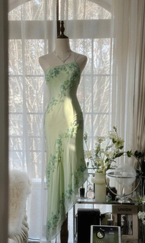 Gorgeous Mermaid One Shoulder Strap Chiffon Applique Sequin Long Prom Dress,Homecoming Dress,18th Birthday Dress GG3571