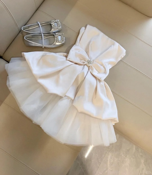Sweet A Line Strapless Satin Tulle Short Prom Dress,Homecoming Dress,16th Birthday Dress GG3632