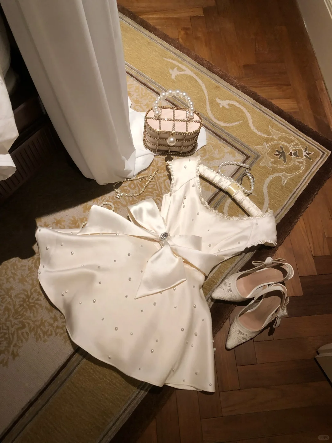 Sweet 16th A Line U Neck Satin Beads With Bow Short Homecoming Dress,Summer Birthday Dress GG3687