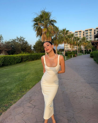 Sexy Mermaid U Neck Satin Long Prom Dress,Party Dress,Formal Evening Dress GG3963