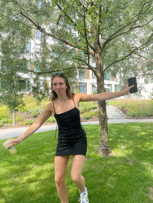 Sheath Mermaid Spaghetti Straps Black Satin Short Homecoming Dress,Summer 18th Birthday Dress GG4334