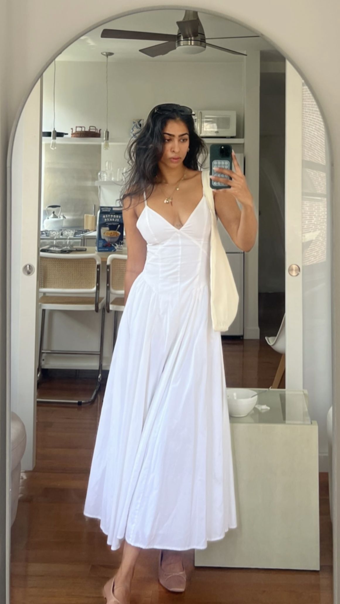 Classy White A Line Spaghetti Straps Satin Long Prom Dress,Party Dress,Formal Evening Dress GG4413