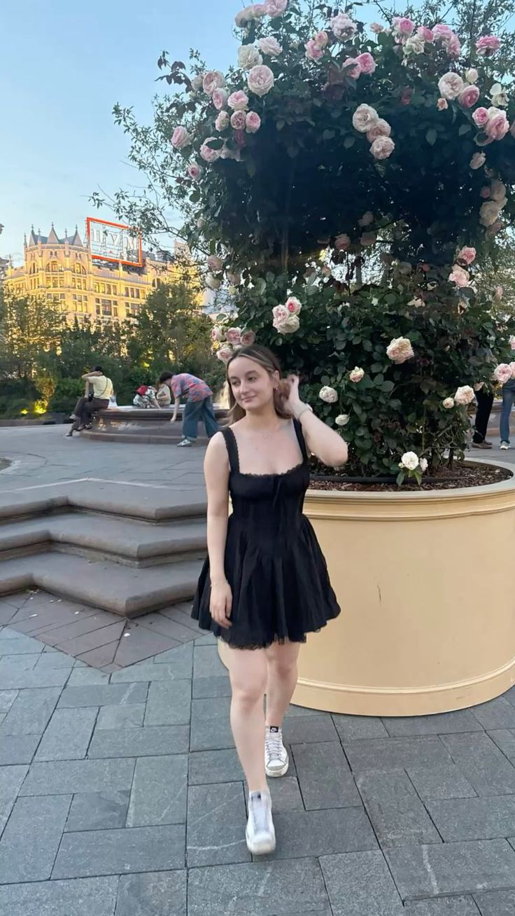 A Line Square Black Satin Short Homecoming Dress,Summer 19th Birthday Dress GG4527