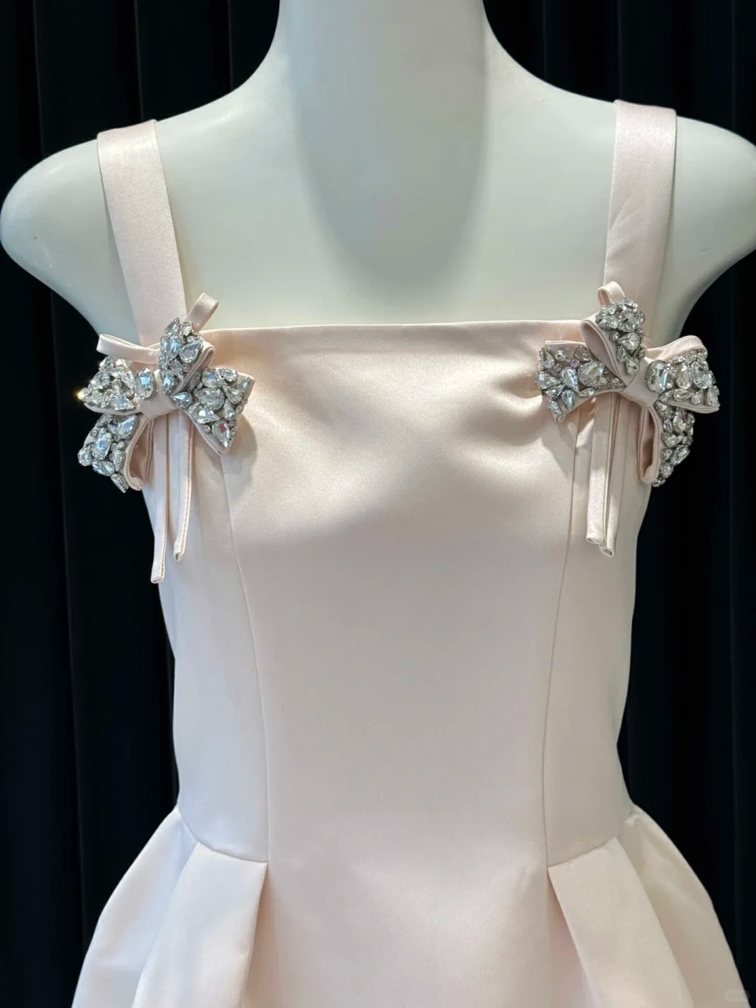 Cute A Line Square Satin Bow Beads Short Homecoming Dress,Vacation Dress,Summer 17th Birthday Dress GG4676