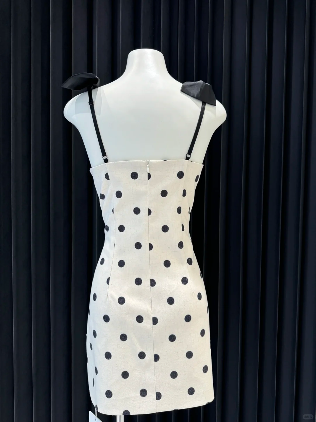 Unique Mermaid Spaghetti Straps Satin Polka Dots Lace Short Homecoming Dress,Vacation Dress,Summer 19th Birthday Dress GG4680