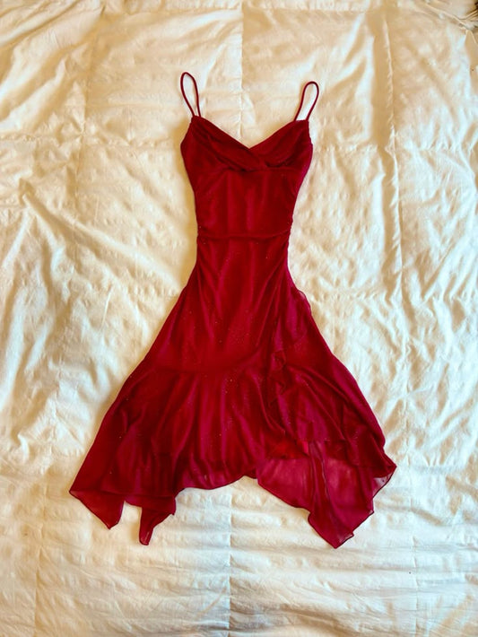 Classy A Line Spaghetti Straps Burgundy Chiffon Short Homecoming Dress,Vacation Dress,Summer 19th Birthday Dress GG4685