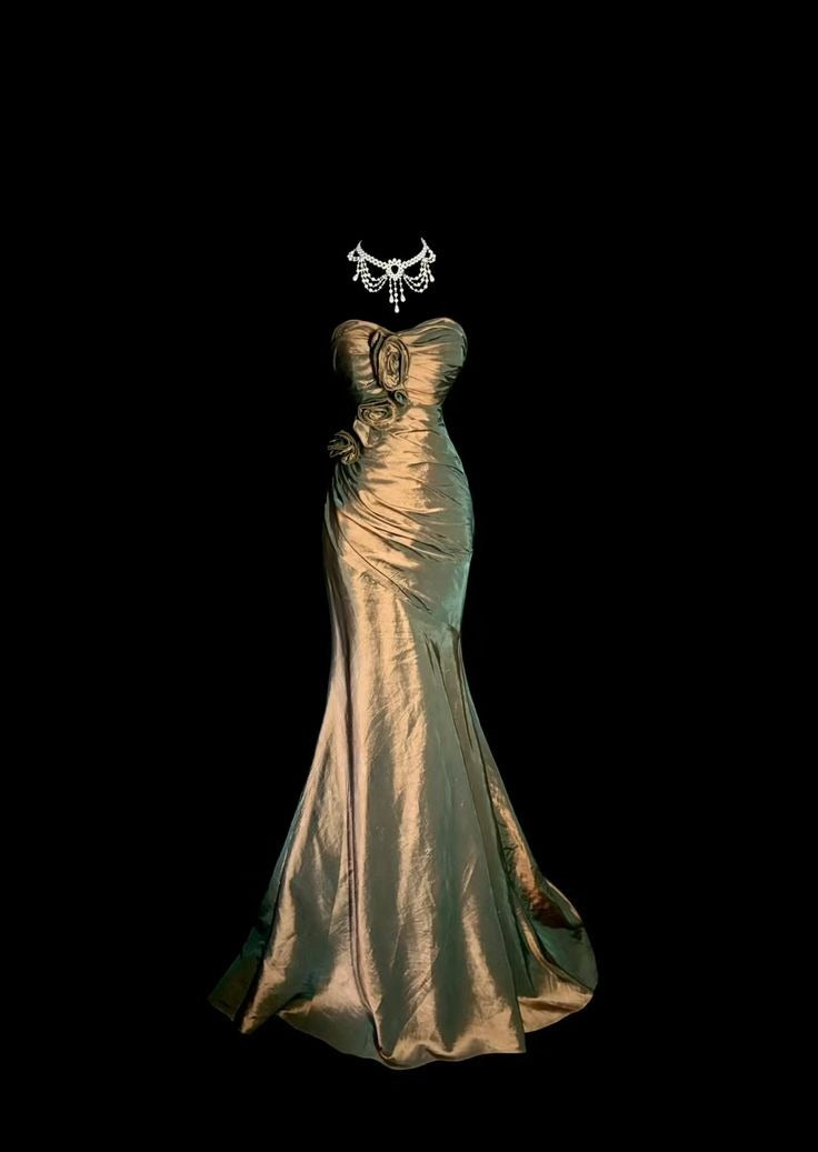 Retro Mermaid Sweetheart Satin Pleated Long Prom Dress,Party Dress,Formal Evening Dress GG4768