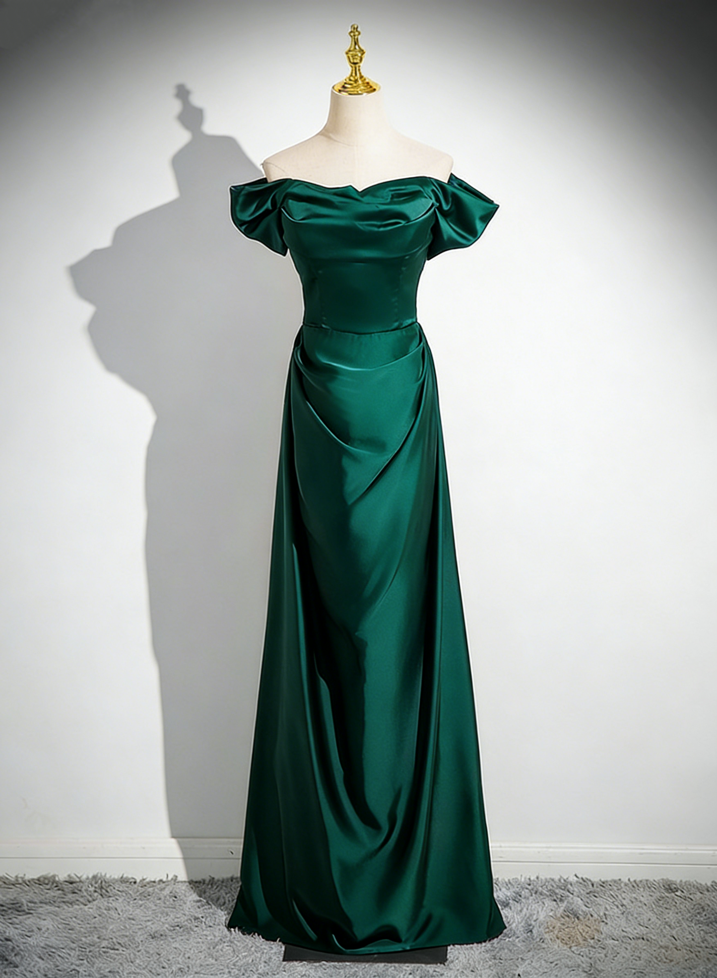 Modest Mermaid Satin Sleeveless Long Prom Dress,Evening Dress GG5368