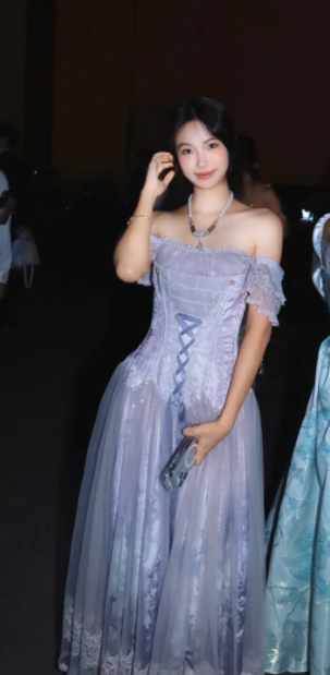 Princess A Line Off The Shoulder Tulle Lace Without Sleeves Long Prom Dress,Evening Dress GG5603
