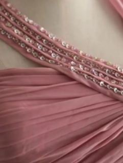 Chic A Line Pleated Chiffon Sequin Without Sleeves Long Prom Dress,Evening Dress GG5632