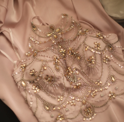 Gorgeous Mermaid Halter Satin Beads Without Sleeves Long Prom Dress,Evening Dress GG5638