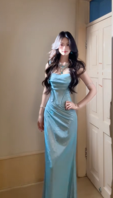 Pretty Mermaid Spaghetti Straps Satin Without Sleeves Long Prom Dress,Evening Dress GG5643