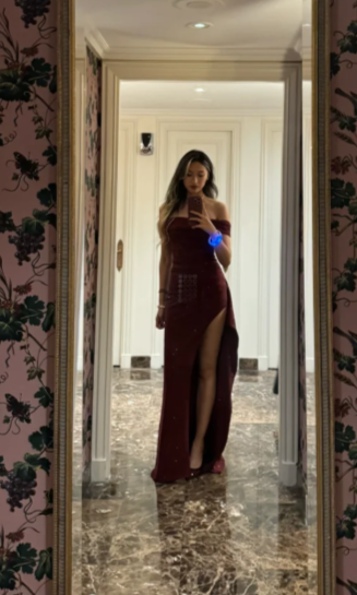 Sexy Mermaid Off The Shoulder Satin Sequin Slit Without Sleeves Long Prom Dress,Evening Dress GG5645