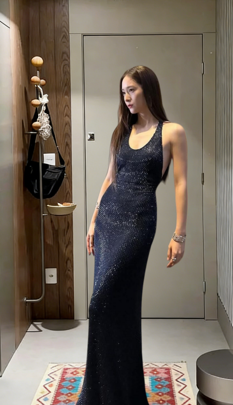 Classy Mermaid U Neck Sequin Long Prom Dress,Evening Dress GG5735