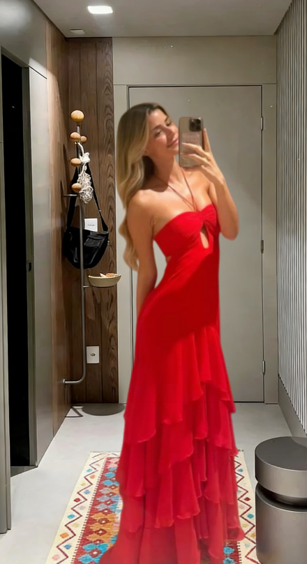 Chic Mermaid Halter Spaghetti Straps Chiffon Long Prom Dress,Evening Dress GG5771
