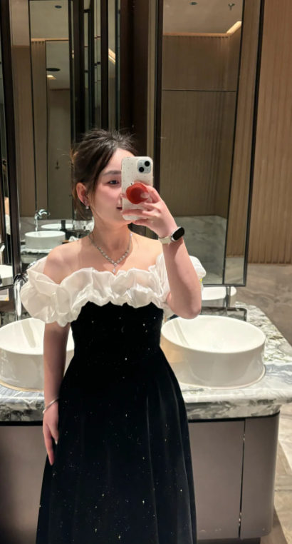 Princess A Line Off The Shoulder Satin Long Prom Dress,Evening Dress GG5811