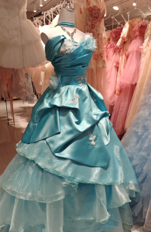 Princess Ball Gown Off The Shoulder Satin Long Prom Dress,Evening Dress GG5812