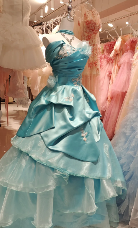 Princess Ball Gown Off The Shoulder Satin Long Prom Dress,Evening Dress GG5812