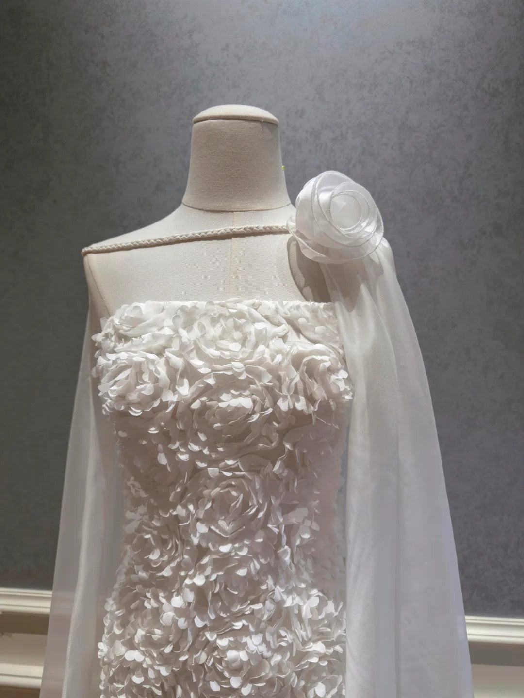 Cute A Line Strapless Short Homecoming Dress Floral White Birthday Dress GG5829