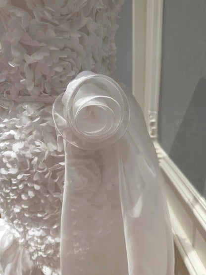 Cute A Line Strapless Short Homecoming Dress Floral White Birthday Dress GG5829