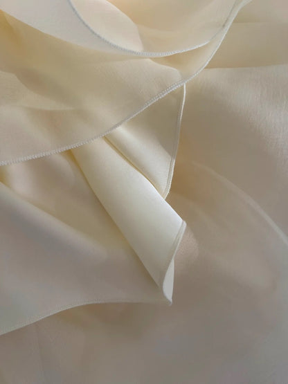 Elegant Asymmetrical Neck Ivory Homecoming Dress Pleated Bow Birthday Dress Long Sleeve A-Line Mini Dress GG5839