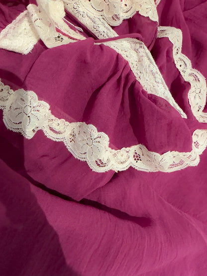Elegant Spaghetti Straps Prom Dress Lace Ruffles A-Line Evening Dress GG5846
