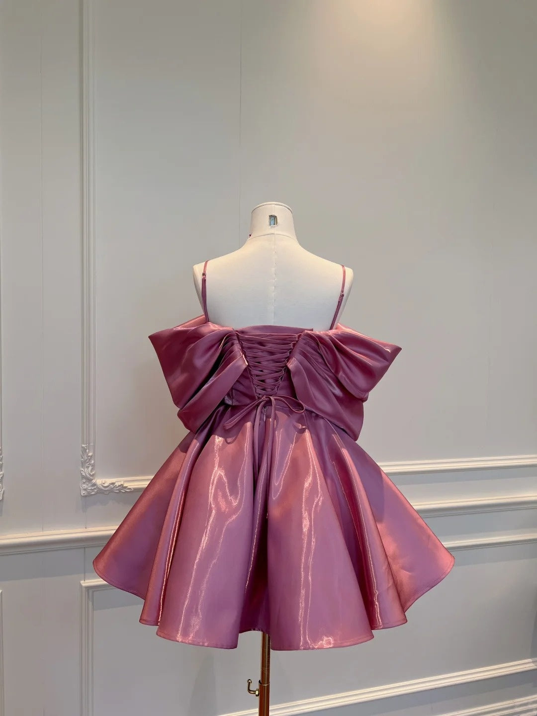 Adorable Purple Homecoming Dress Satin Birthday Dress A-Line Mini Dress GG5863