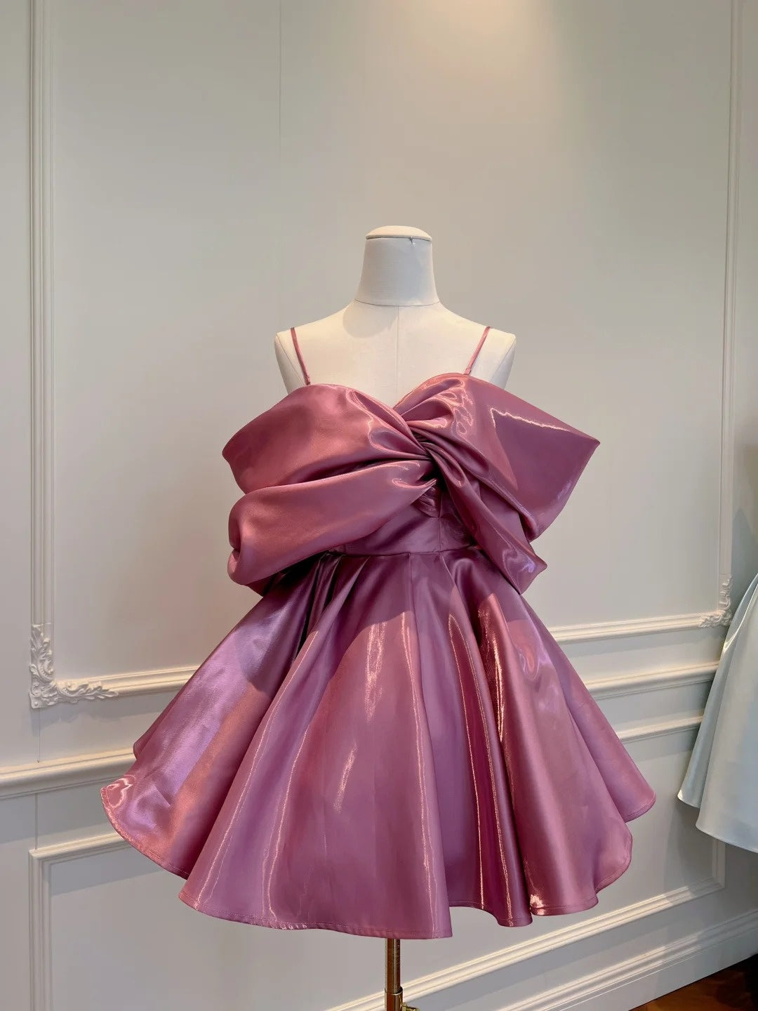Adorable Purple Homecoming Dress Satin Birthday Dress A-Line Mini Dress GG5863