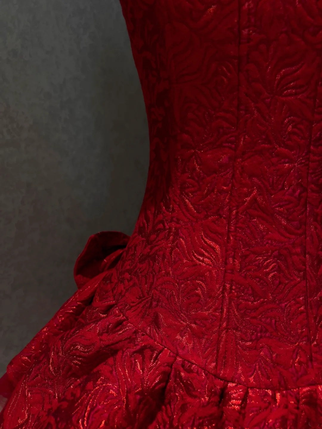 Trendy Red Homecoming Dress Jacquard A-Line Birthday Dress Bows Mini Dress GG5866