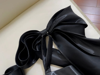 Sexy Spaghetti Straps Homecoming Dress Black Satin A-Line Birthday Dress GG5870
