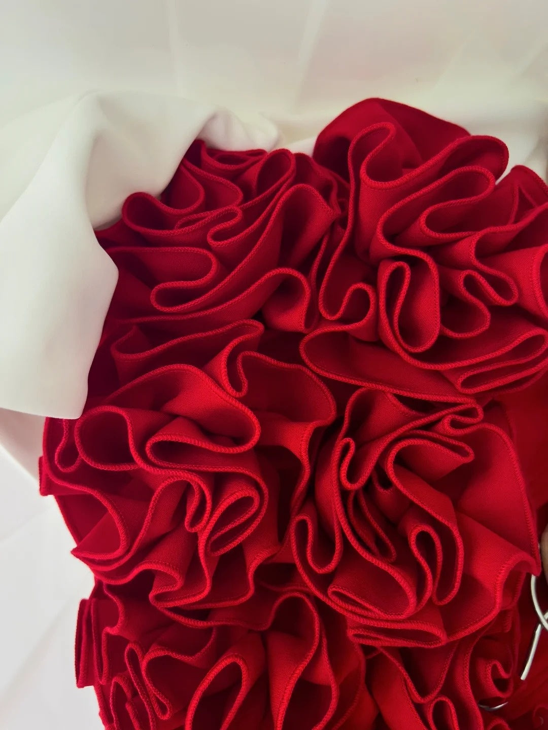 Alluring Strapless Homecoming Dress Red Ruffles Birthday Dress A-Line Mini Dress GG5874