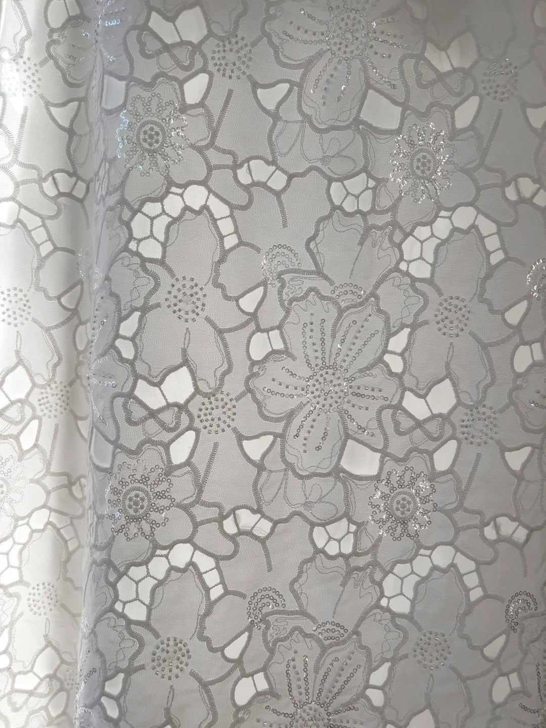 Glittering A-Line White Prom Dress Long Sleeve Sequins Evening Dress GG5888