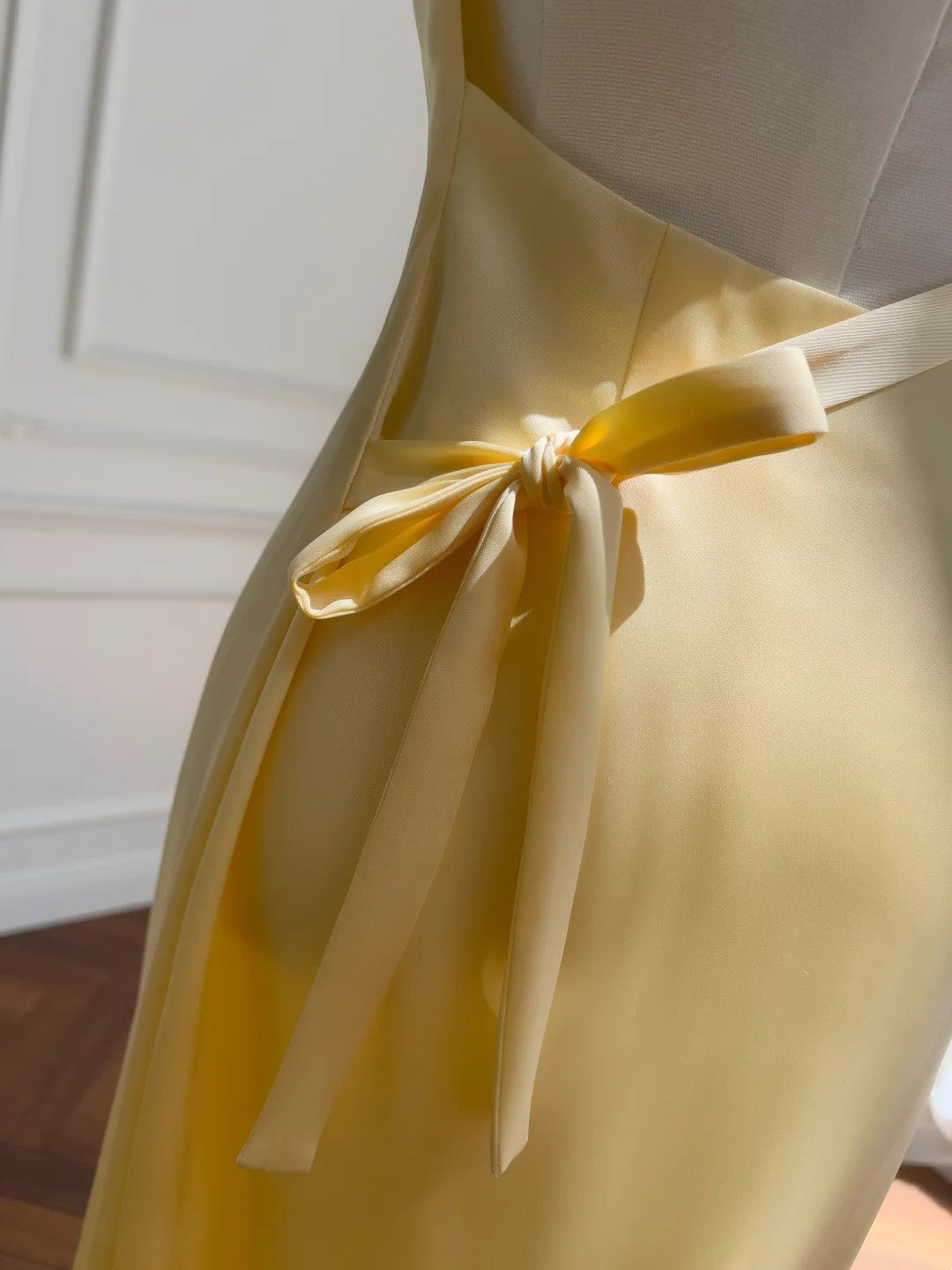 Elegant Yellow Prom Dress One Shoulder Mermaid Evening Dress GG5900