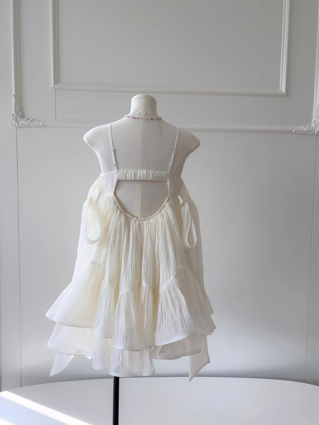 Ethereal White Homecoming Dress Spaghetti Straps Birthday Dress A-Line Mini Dress GG5908