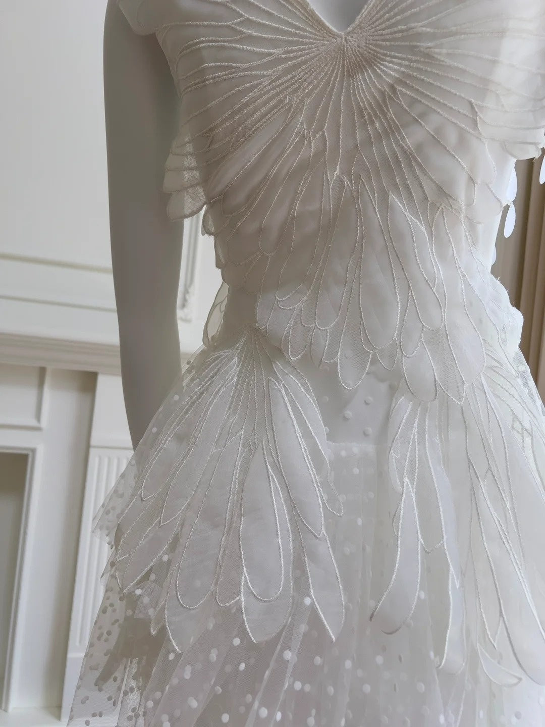 Charming White Homecoming Dress Polka Dots Tulle Birthday Dress GG5917