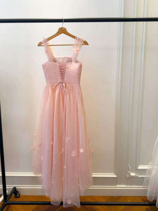 Adorable Pink Homecoming Dress Beads Appliques Birthday Dress GG5922