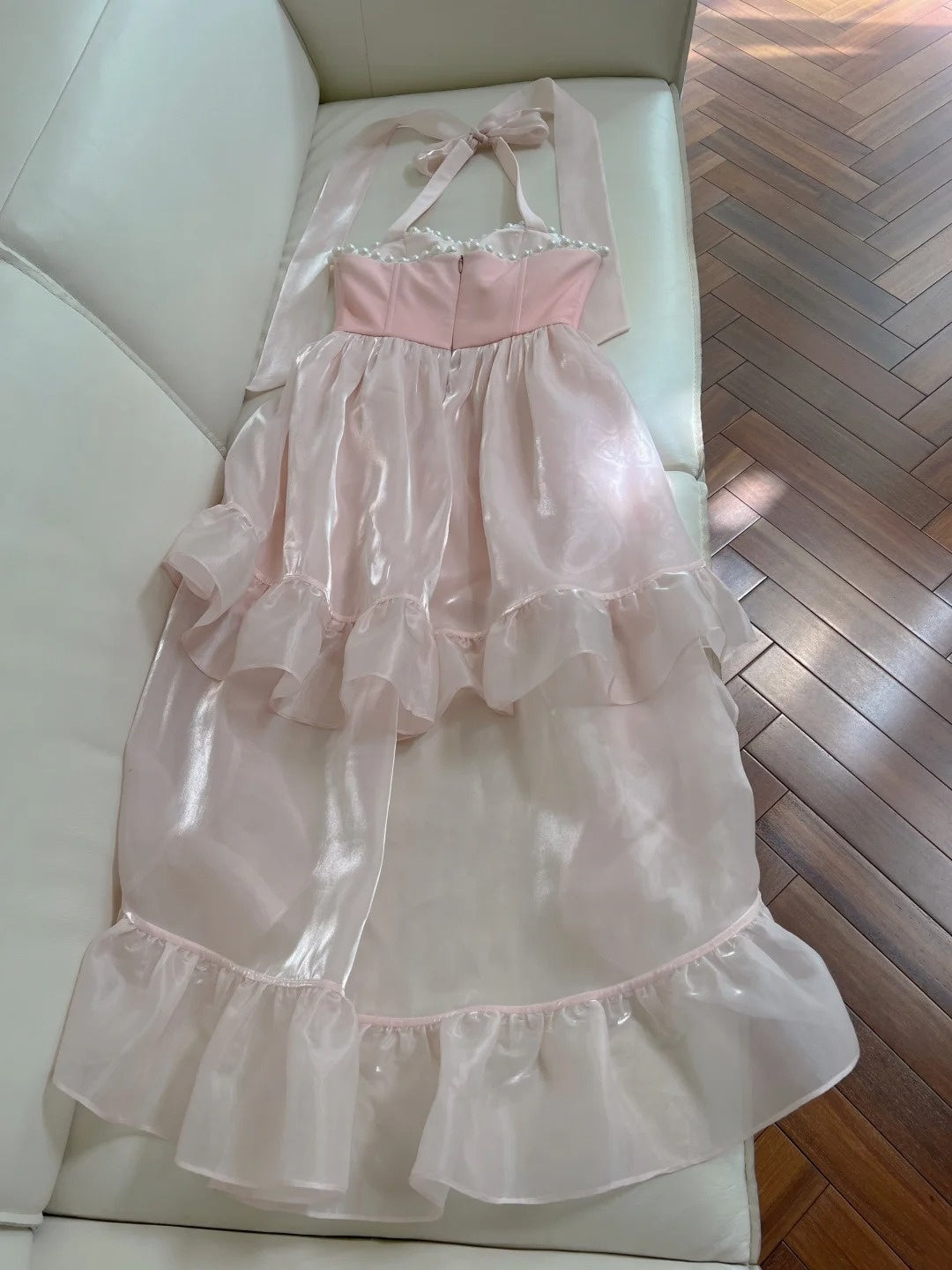 Glam Ruffles Pink Homecoming Dress Crystals Beads A-Line Birthday Dress GG5927