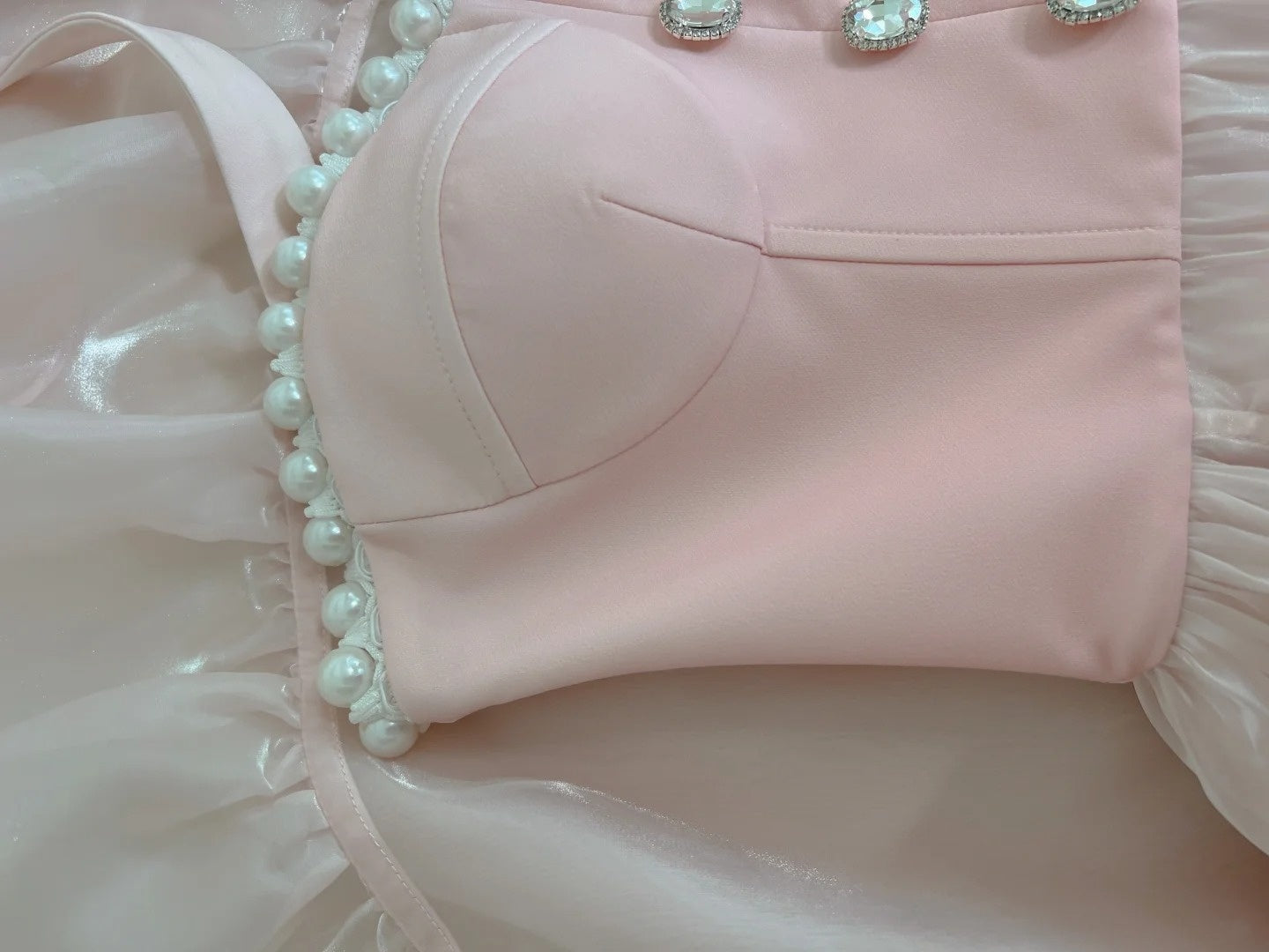 Glam Ruffles Pink Homecoming Dress Crystals Beads A-Line Birthday Dress GG5927