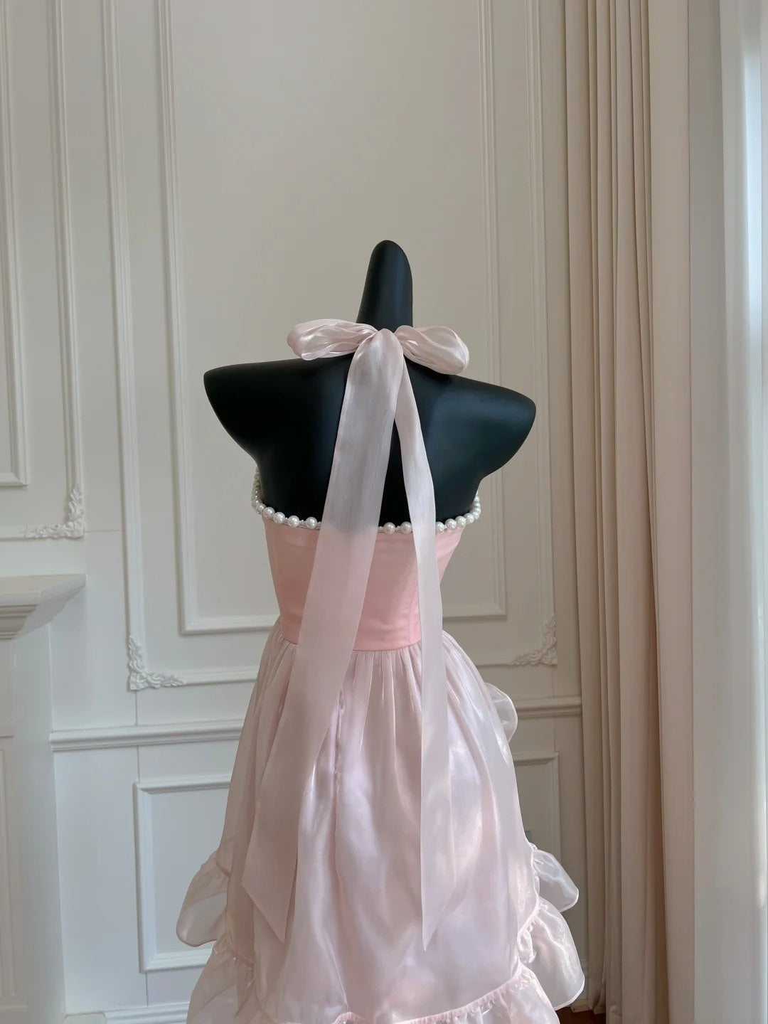 Glam Ruffles Pink Homecoming Dress Crystals Beads A-Line Birthday Dress GG5927